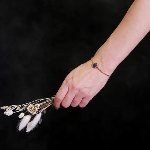 バングル ブレスレット 天然石 オーバル アンリファインド ANTICO ABR002