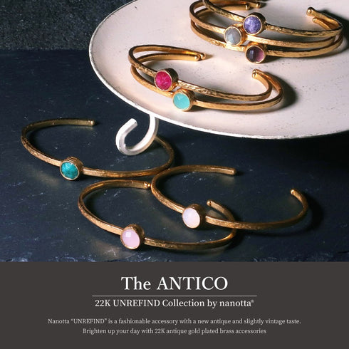 バングル ブレスレット 天然石 ラウンド アンリファインド ANTICO ABR004