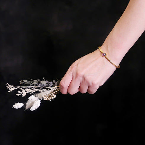 バングル ブレスレット 天然石 ラウンド アンリファインド ANTICO ABR004