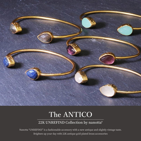 バングル ブレスレット 天然石 ティアドロップ アンリファインド ANTICO ABR005