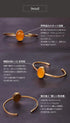 バングル ブレスレット 天然石 オーバル アンリファインド ANTICO ABR011