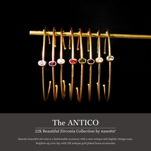 バングル ブレスレット オーバル ビューティフルジルコニア ANTICO ABR018