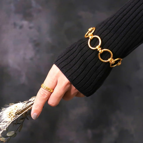 バングル ブレスレット フープ ループノット マリーナ アンカー チェーン オリエンタル ループ ANTICO ABR022