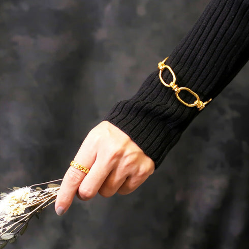 バングル ブレスレット フープ ループノット マリーナ アンカー チェーン オリエンタル ループ ANTICO ABR023