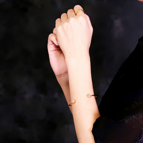 バングル ブレスレット ティアドロップ ビューティフルジルコニア ANTICO ABR024