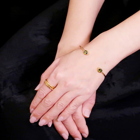 バングル ブレスレット ティアドロップ ビューティフルジルコニア ANTICO ABR024