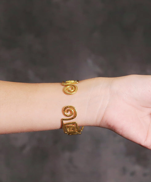 バングル ブレスレット オリエンタル スパイラル ANTICO ABR035