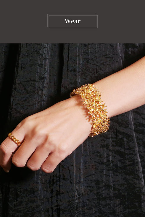 バングル ブレスレット オリエンタル リーフ 珊瑚 ANTICO ABR036