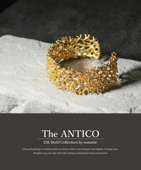 バングル ブレスレット オリエンタル リーフ 珊瑚 ANTICO ABR036