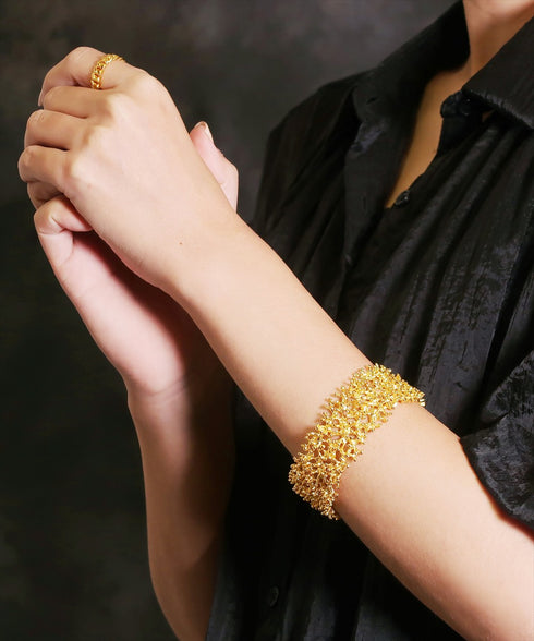 バングル ブレスレット オリエンタル リーフ 珊瑚 ANTICO ABR036