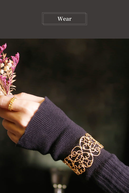 バングル ブレスレット レース 透かし ANTICO ABR040