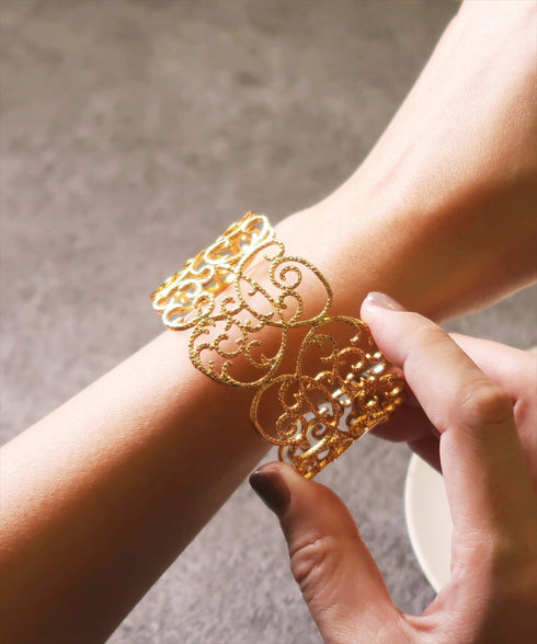 バングル ブレスレット レース 透かし ANTICO ABR040