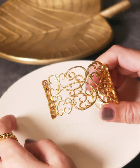 バングル ブレスレット レース 透かし ANTICO ABR040