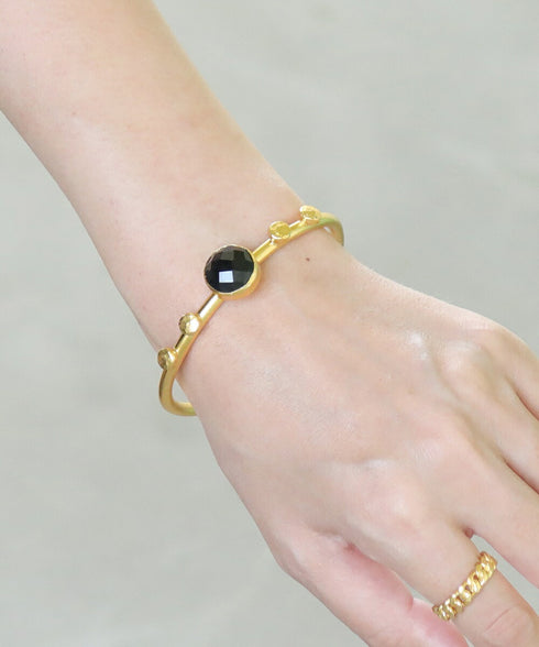 バングル ブレスレット 天然石 パール ラウンド アンリファインド ANTICO ABR044