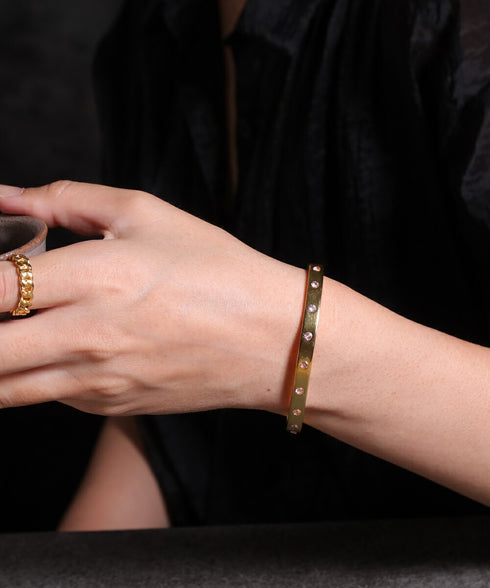 バングル ブレスレット ラウンド ビューティフルジルコニア ANTICO ABR045