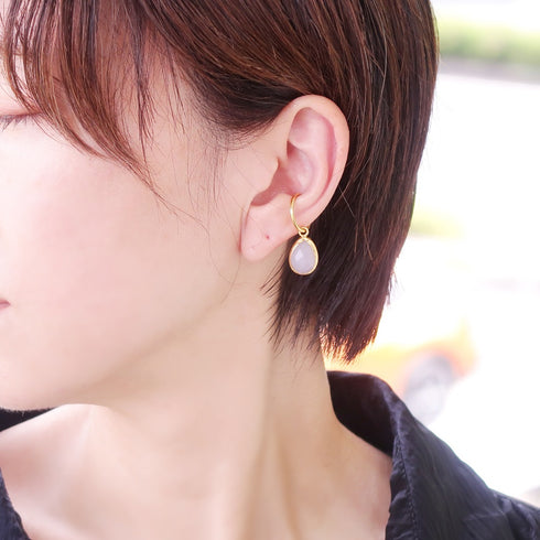 イヤーカフ 天然石 ティアドロップ アンリファインド ANTICO AEC001