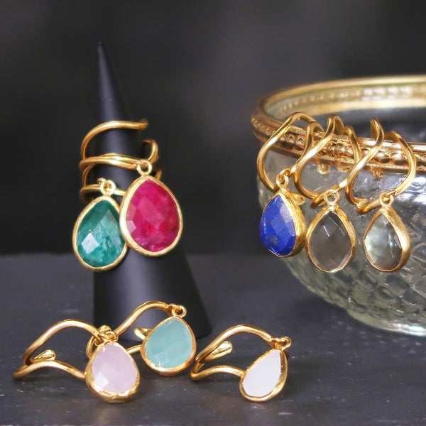 ナノッタ イヤーカフ アクアカルセドニー AEC019-AQUACH