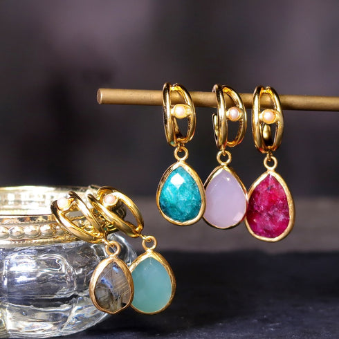 ナノッタ イヤーカフ アクアカルセドニー AEC023-EC025-AQUACH