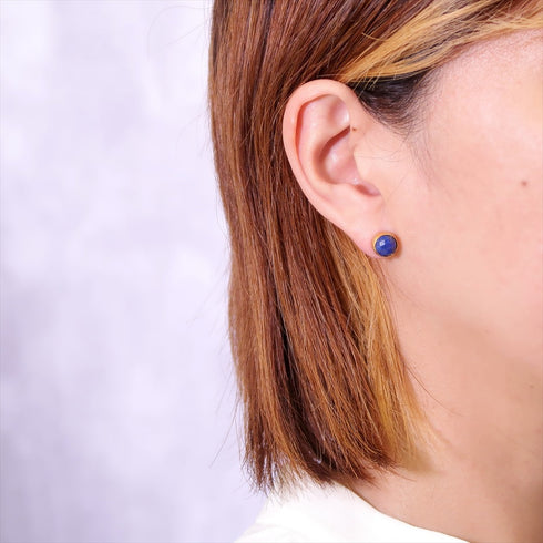 ピアス 天然石 ラウンド スタッド アンリファインド ANTICO AER003