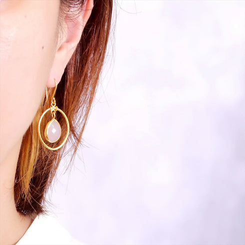 ピアス 天然石 ティアドロップ フック アンリファインド ANTICO AER005