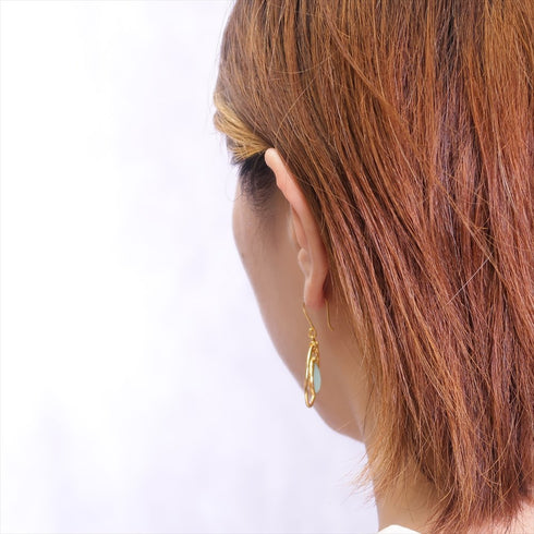 ピアス 天然石 ティアドロップ フック アンリファインド ANTICO AER005