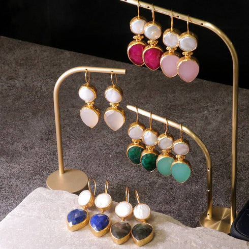 ナノッタ ピアス 淡水パール・アクアカルセドニー AER008-ER012-FPE-AQU