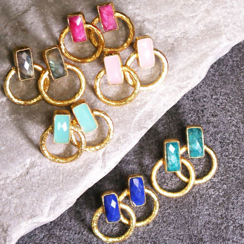 ナノッタ イヤリング アクアカルセドニー AER011-ER032EY-AQUACH