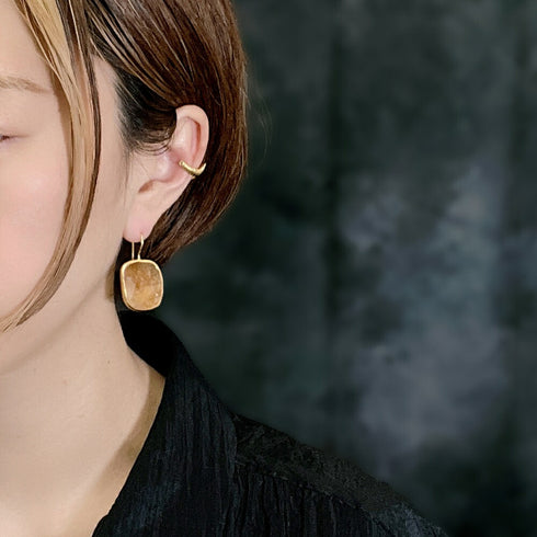 ピアス 天然石 ナチュラルサファイア フック アンリファインド ANTICO AER019