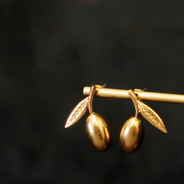 ナノッタ ピアス オリーブ GD AER030-ER269-GD