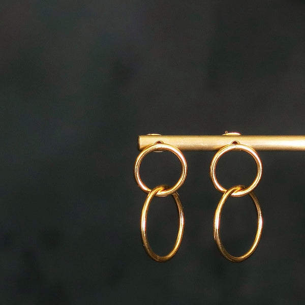 ナノッタ ピアス ツインサークル GD AER033-ER273-GD