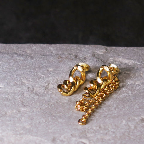 ピアス チェーン アシンメトリー ANTICO AER036