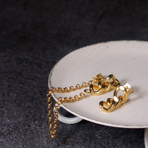 ピアス チェーン アシンメトリー ANTICO AER036