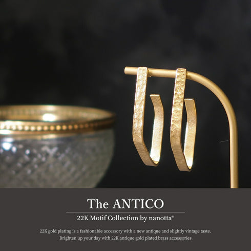 ピアス スクエア スタッド フープ ひし形 ANTICO AER037