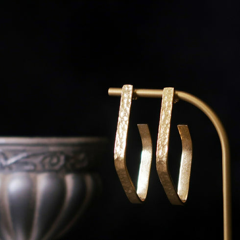 ピアス スクエア スタッド フープ ひし形 ANTICO AER037