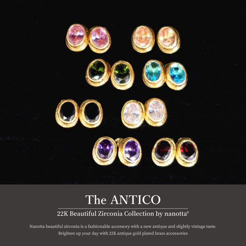 ピアス オーバル ビューティフルジルコニア ANTICO AER040