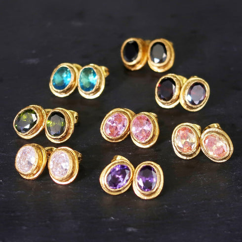 ピアス オーバル ビューティフルジルコニア ANTICO AER040