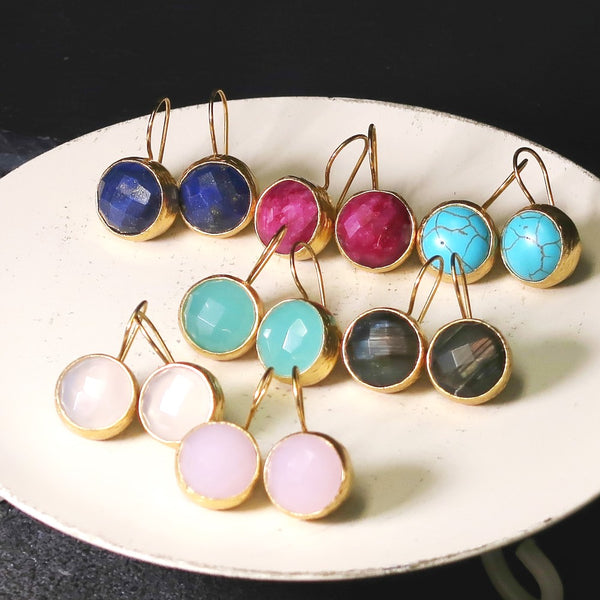 ナノッタ ピアス アクアカルセドニー AER041-ER019-AQUACH