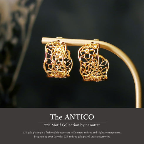 ピアス スタッド フープ 透かし 花 ANTICO AER046
