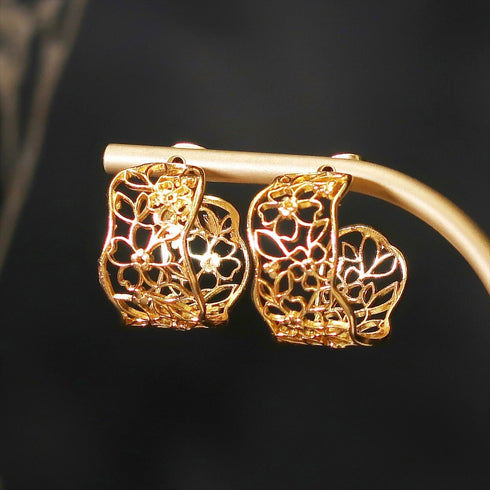 ピアス スタッド フープ 透かし 花 ANTICO AER046