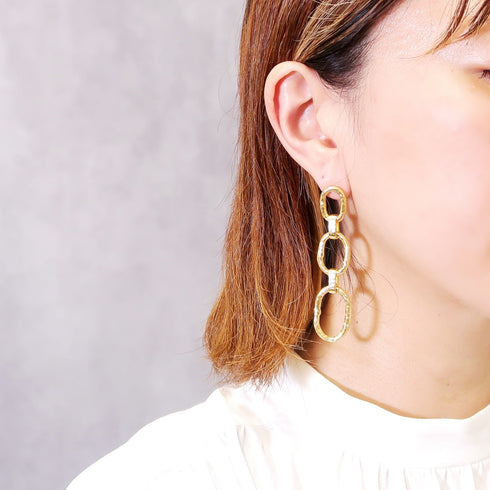 ピアス スタッド フープ チェーン ANTICO AER047