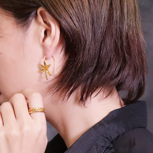 ピアス フック 花 ANTICO AER049