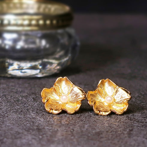 ピアス パール スタッド 花 ANTICO AER053