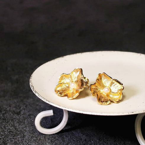 ピアス パール スタッド 花 ANTICO AER053