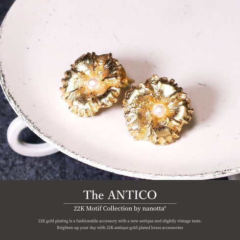 ピアス パール スタッド 花 ANTICO AER056