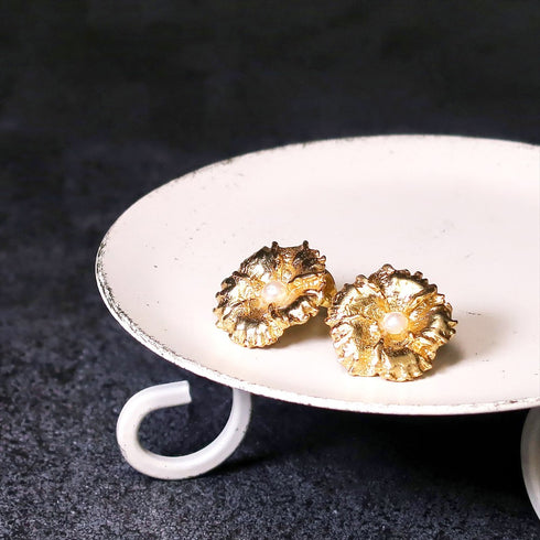 ピアス パール スタッド 花 ANTICO AER056