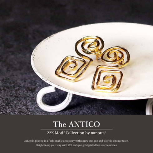 ピアス スタッド オリエンタル スパイラル ANTICO AER059