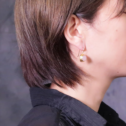 ピアス 天然石 スクエア フック アンリファインド ANTICO AER061