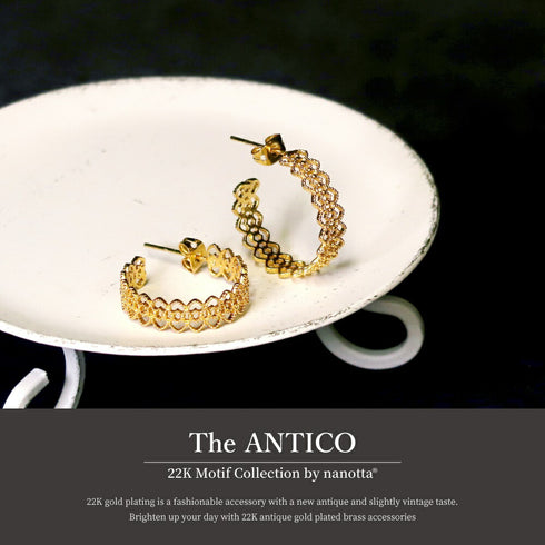 ピアス スタッド フープ レース 透かし ANTICO AER063