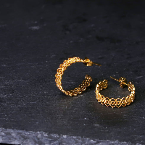 ピアス スタッド フープ レース 透かし ANTICO AER063