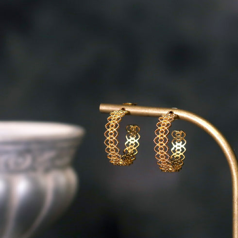 ピアス スタッド フープ レース 透かし ANTICO AER063